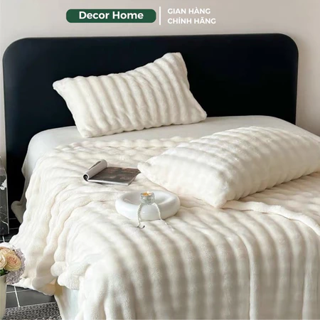 Chăn lông chồn vân sóng nước hàng nhập khẩu sang trọng thanh lịch kích thước 2m-2m3