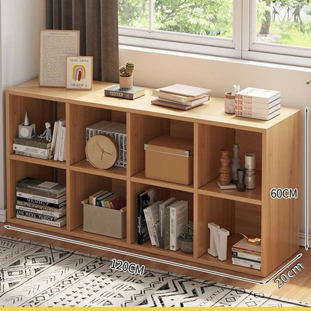 Kệ Sách Decor Tổ Ong 8 Ô Đa Tầng Bằng Gỗ Phong Cách Hàn Quốc